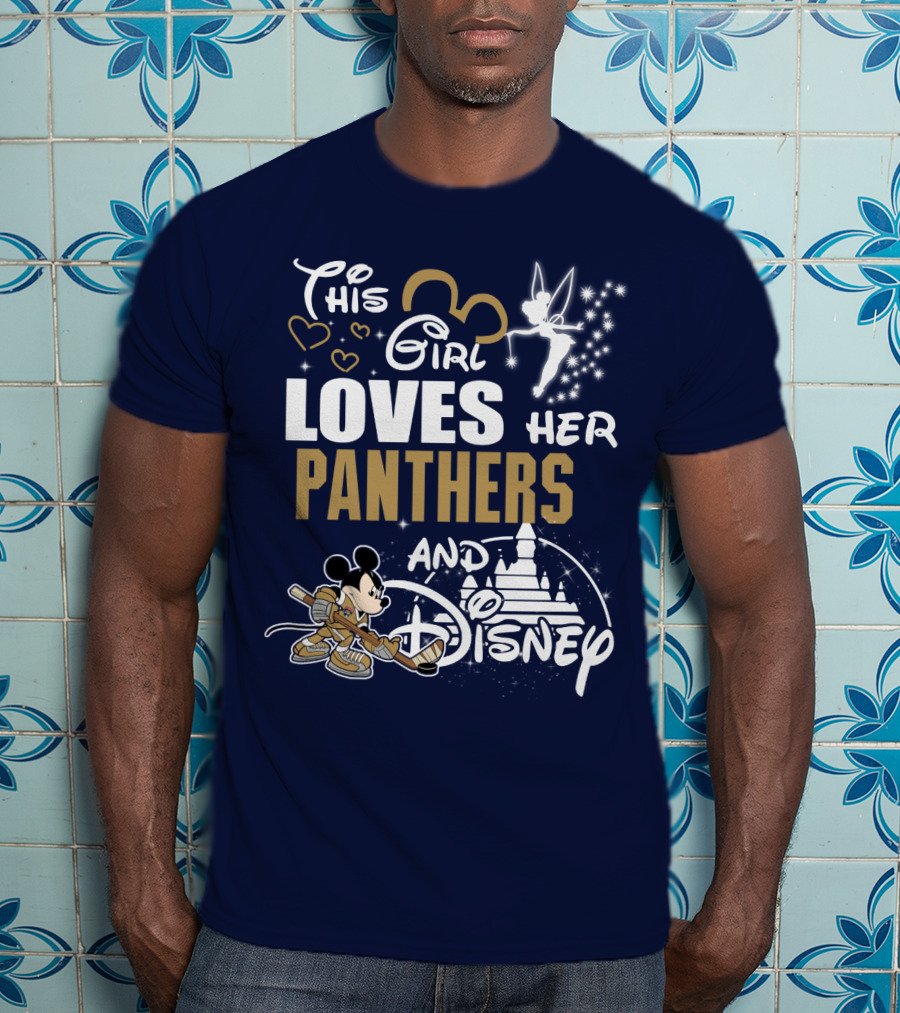 This Girl Loves Her Panthers And Disney T-Shirt