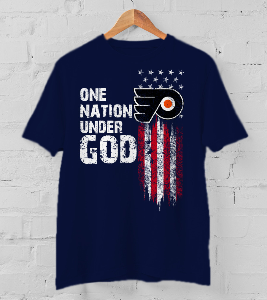 One Nation Under God Philadelphia Flyers T-Shirt