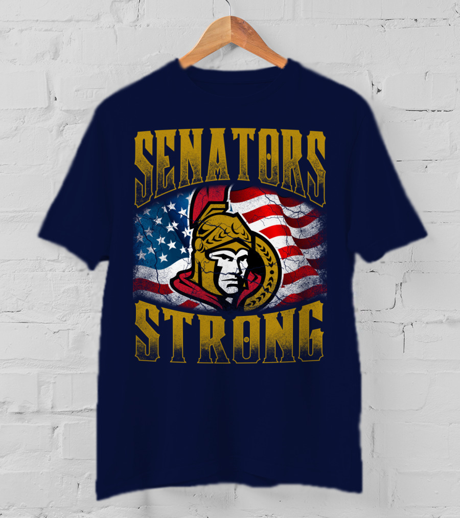 Senators Strong Ottawa Senators American Flag T-Shirt