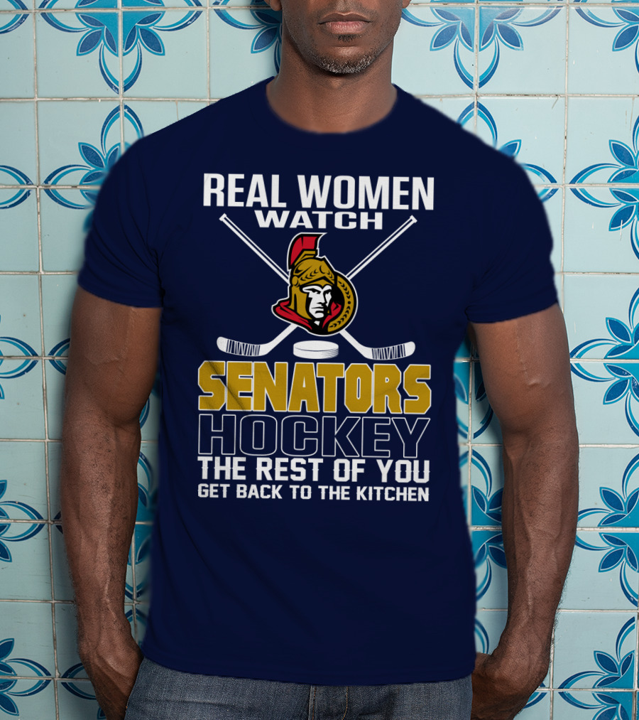 Real Women Watch Senators Hockey T-Shirt