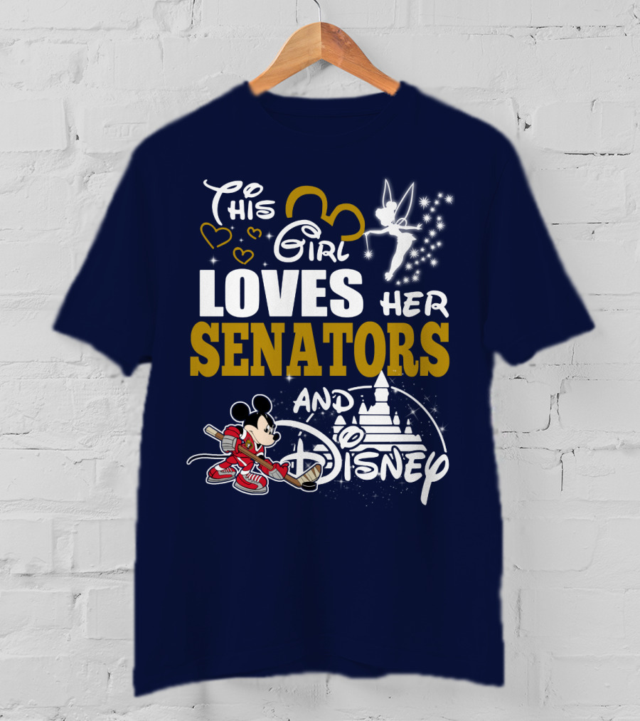 This Girl Loves Her Senators And Disney T-Shirt
