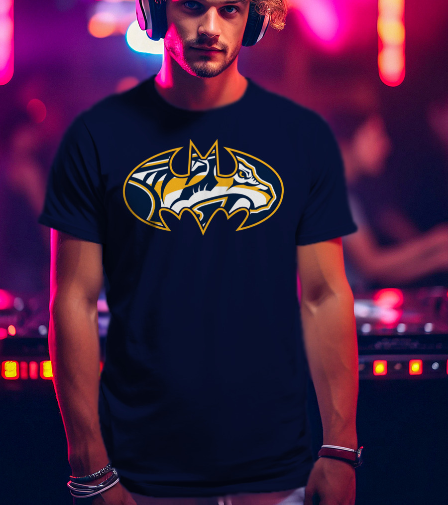 Nashville Predators Batman Logo Mashup T-Shirt