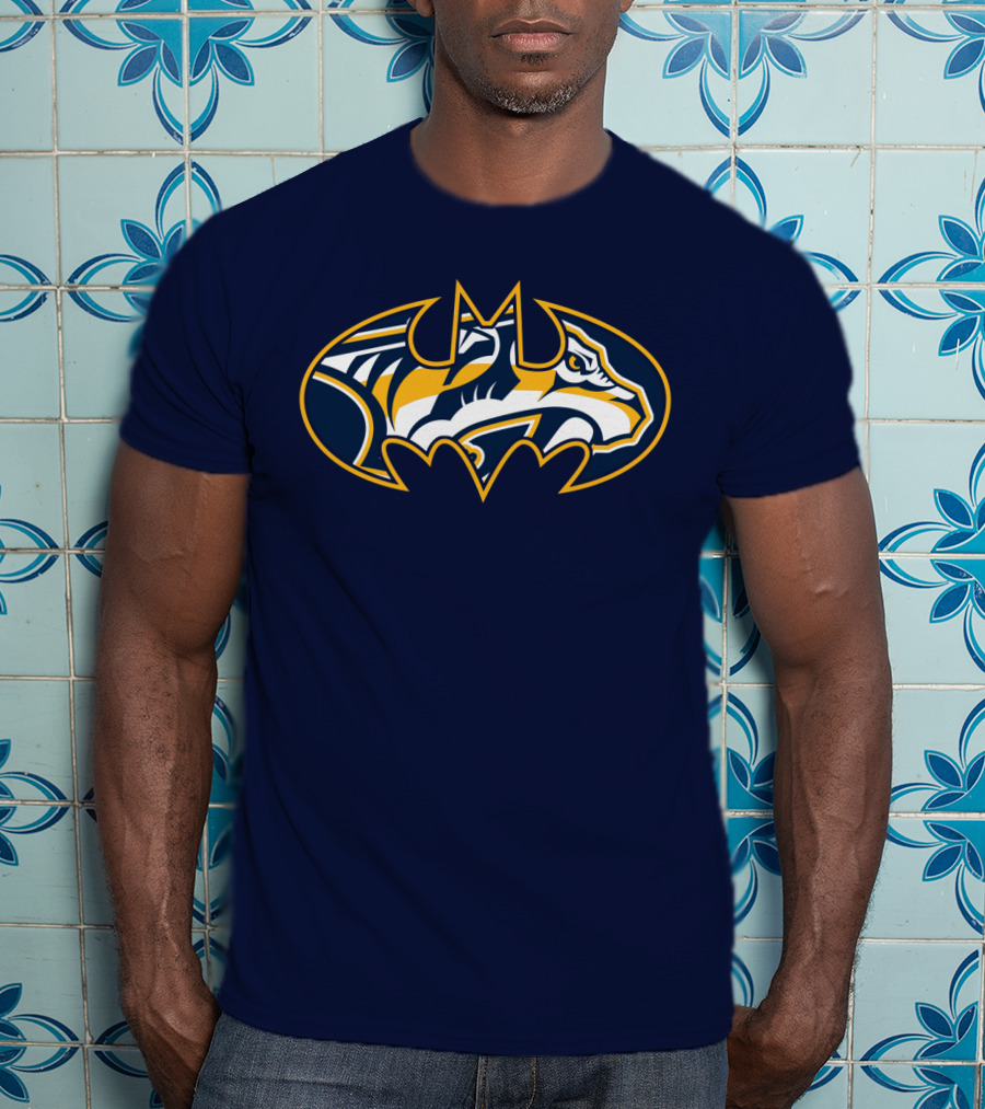 Nashville Predators Batman Logo Mashup T-Shirt