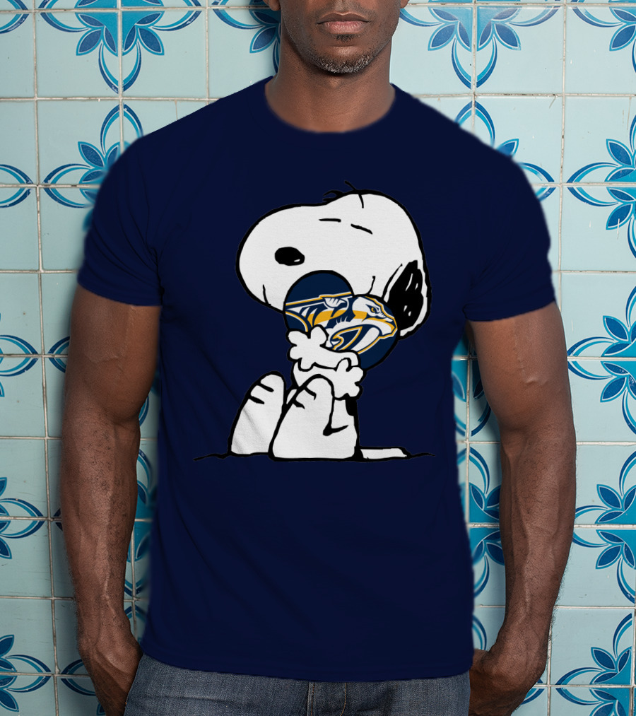 Snoopy Hugging Nashville Predators T-Shirt