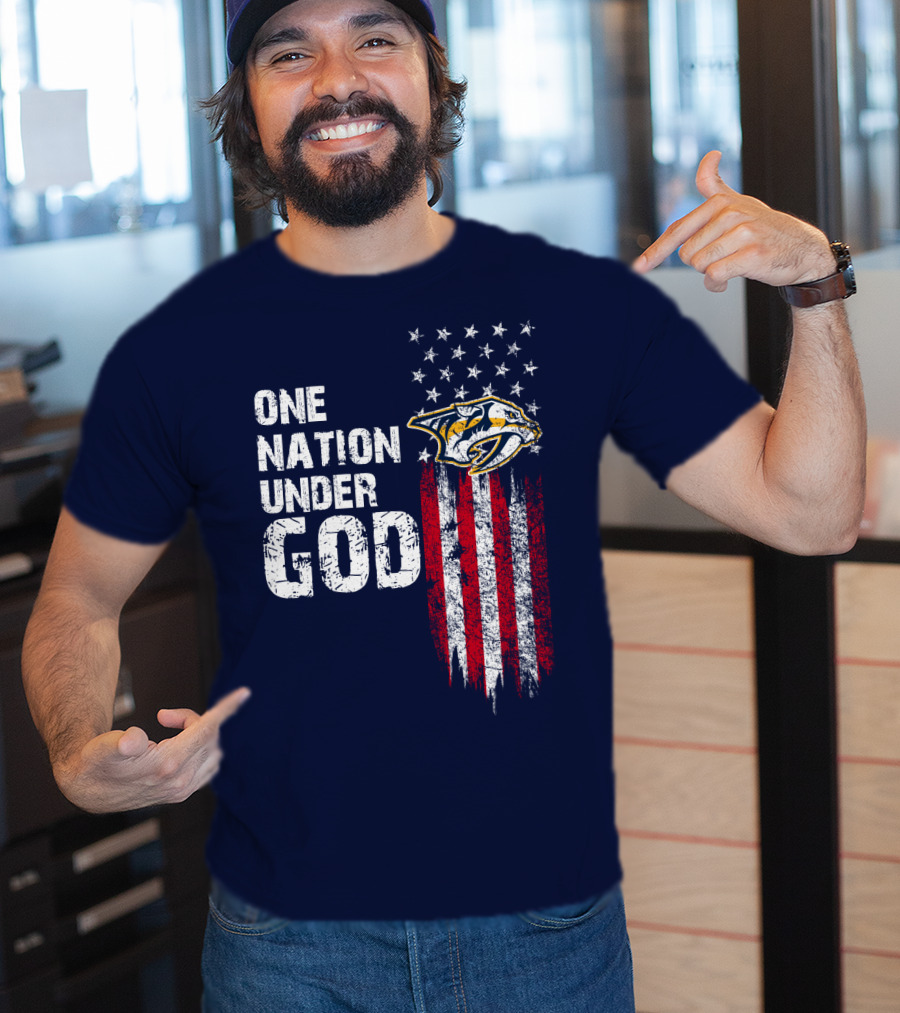 One Nation Under God Nashville Predators T-Shirt