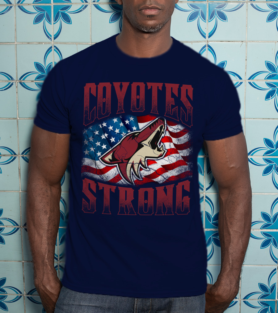 Coyotes Strong American Flag T-Shirt