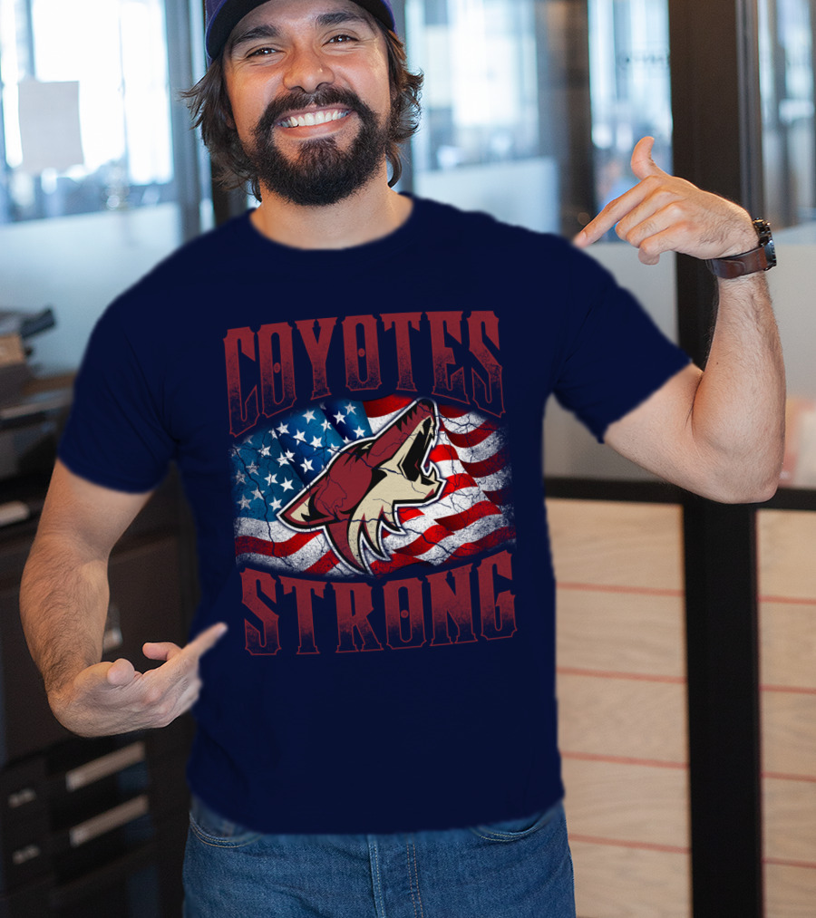 Coyotes Strong American Flag T-Shirt