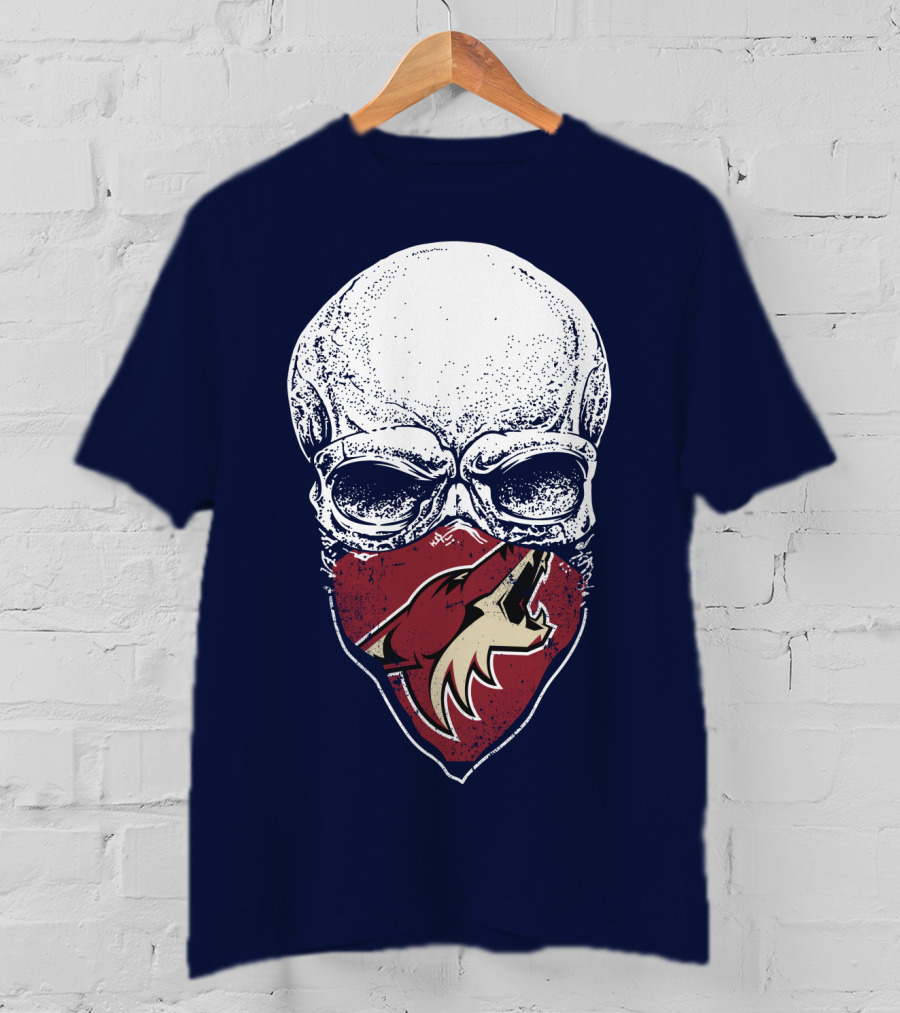 Arizona Coyotes Skull Logo With Coyote Mask T-Shirt