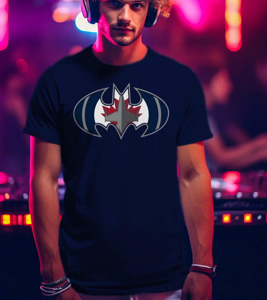 Winnipeg Jets Batman Logo Mashup T-Shirt