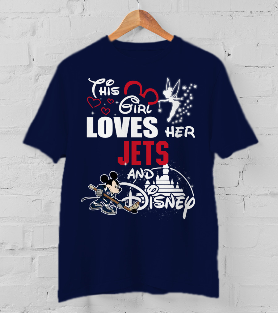 This Girl Loves Her Winnipeg Jets And Disney T-Shirt