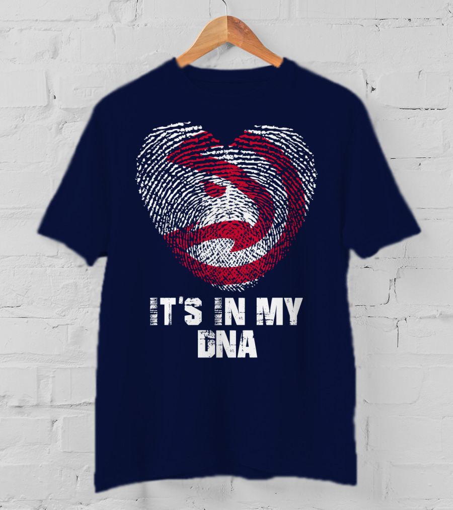 Atlanta Hawks It's In My Dna Fingerprint Heart T-Shirt
