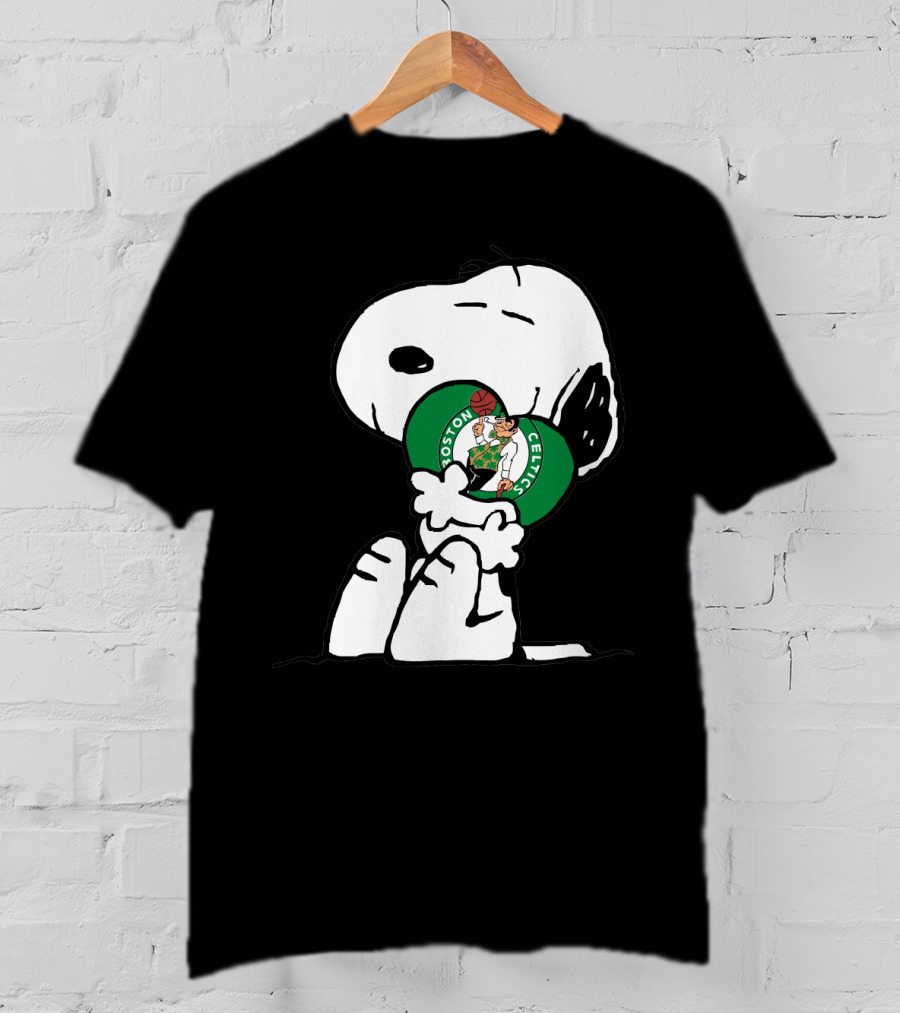 Snoopy Hugging Boston Celtics T-Shirt