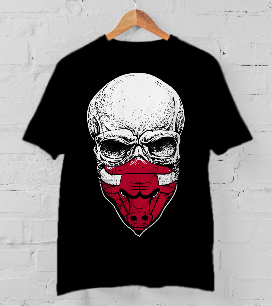 Chicago Bulls Skull Bulls Face T-Shirt