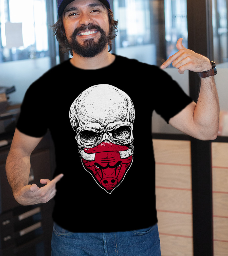Chicago Bulls Skull Bulls Face T-Shirt