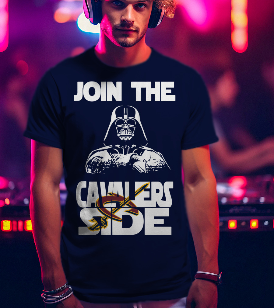 Join The Cavaliers Side Cleveland Cavaliers Star Wars Darth Vader T-Shirt
