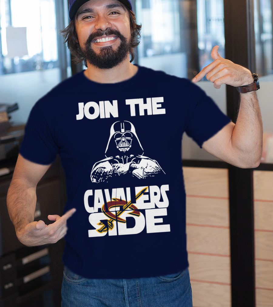 Join The Cavaliers Side Cleveland Cavaliers Star Wars Darth Vader T-Shirt