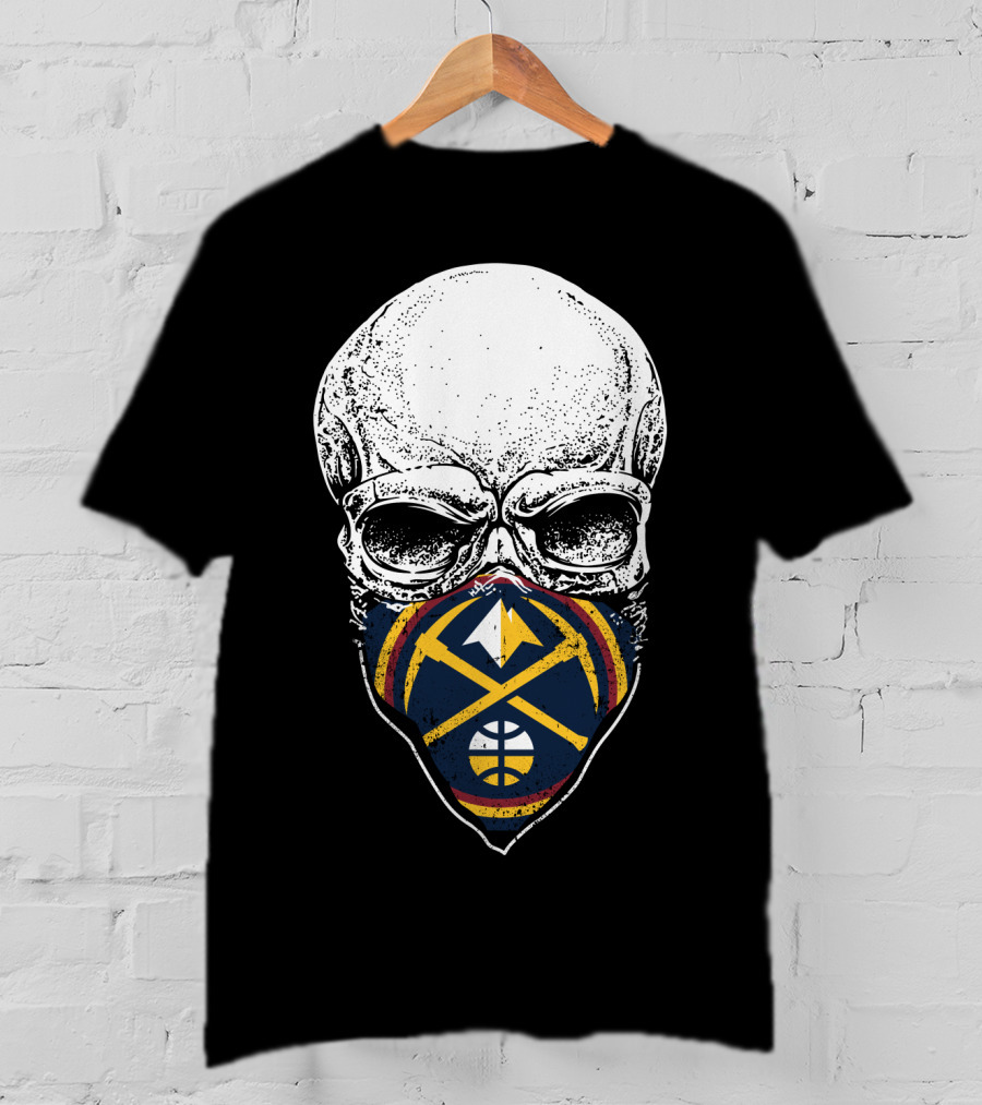 Denver Nuggets Skull Mask Basketball T-Shirt
