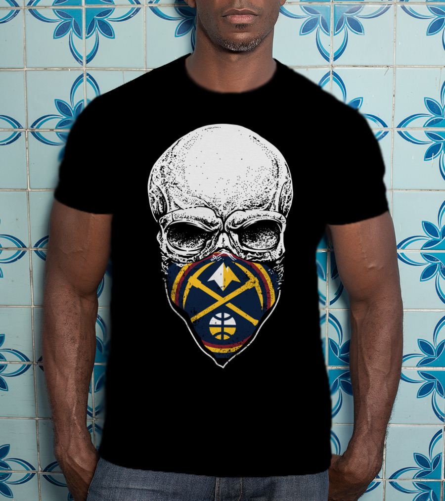 Denver Nuggets Skull Mask Basketball T-Shirt
