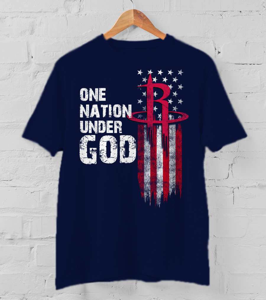 One Nation Under God Houston Rockets T-Shirt