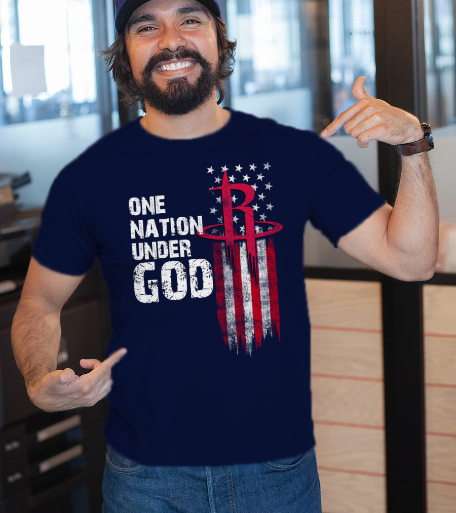 One Nation Under God Houston Rockets T-Shirt