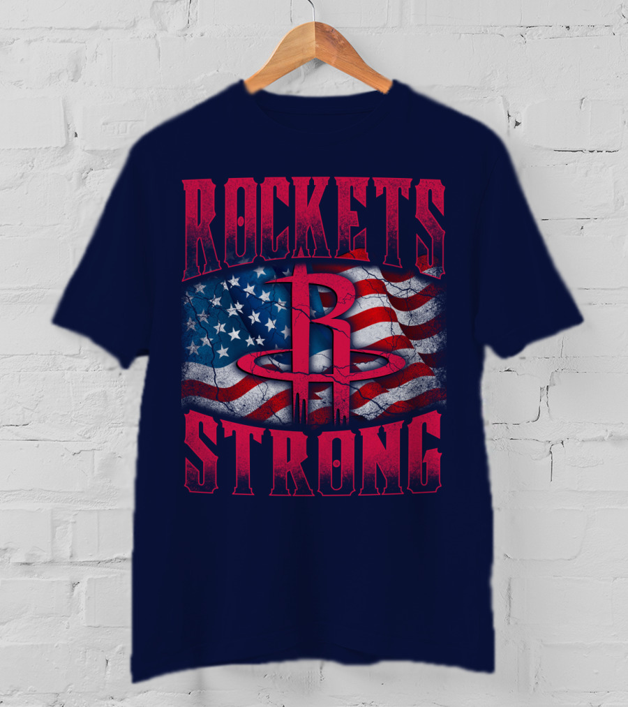 Rockets Strong American Flag T-Shirt