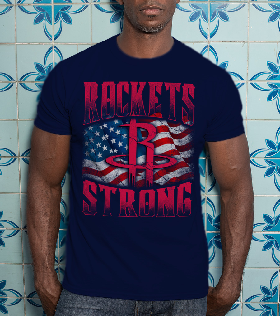 Rockets Strong American Flag T-Shirt