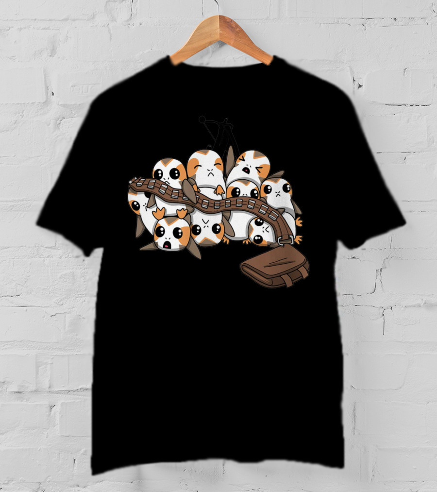 Porgs Overload Chewbacca Bandolier Fun T-Shirt