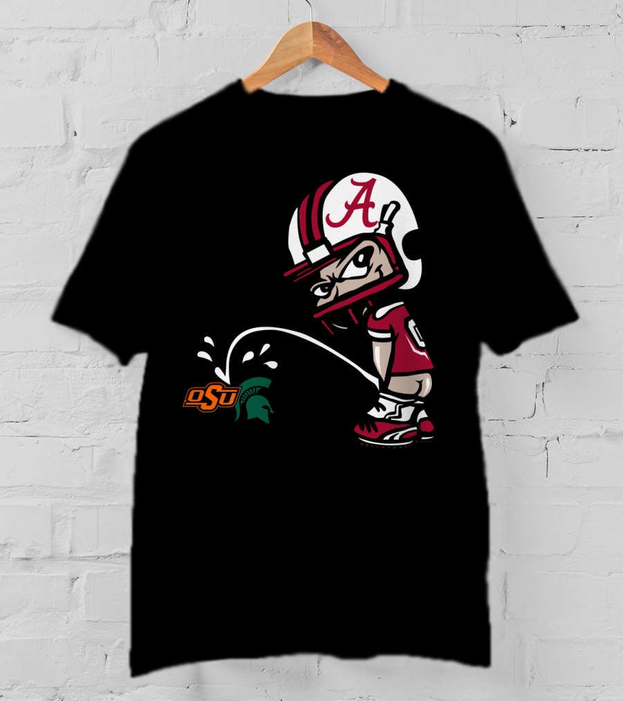 Alabama Crimson Tide Rivalry Spirit With Michigan State And Oklahoma State T-Shirt