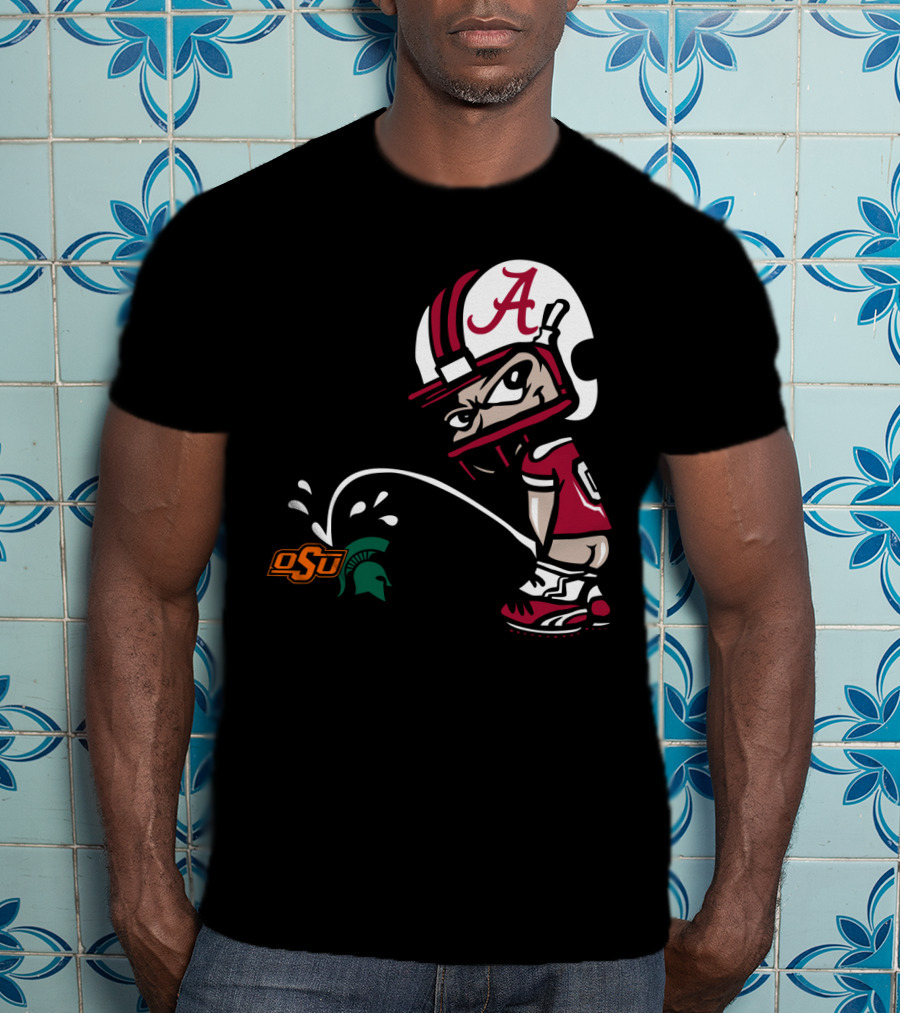 Alabama Crimson Tide Rivalry Spirit With Michigan State And Oklahoma State T-Shirt