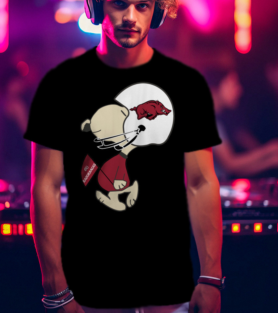 Go Razorbacks Arkansas Razorbacks Helmet Character T-Shirt