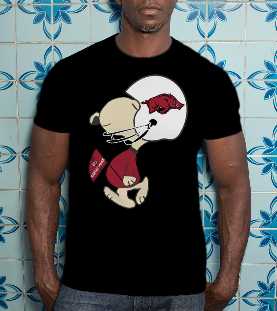 Go Razorbacks Arkansas Razorbacks Helmet Character T-Shirt