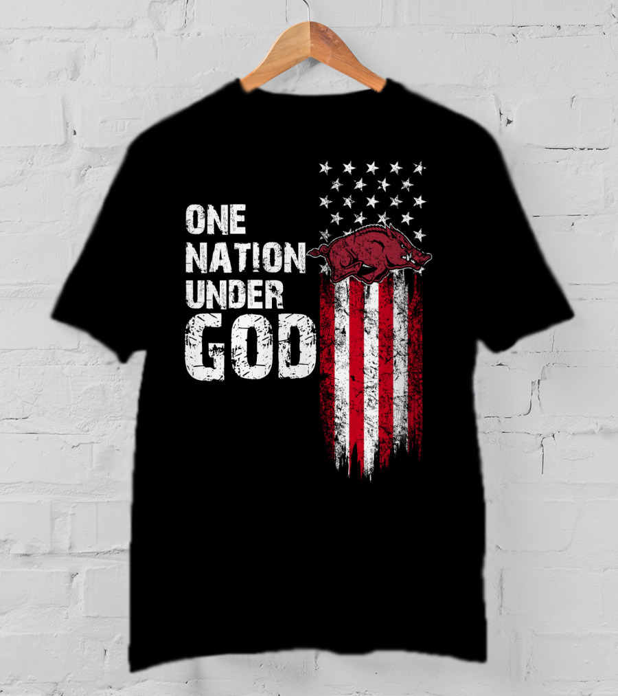 Arkansas Razorbacks One Nation Under God T-Shirt
