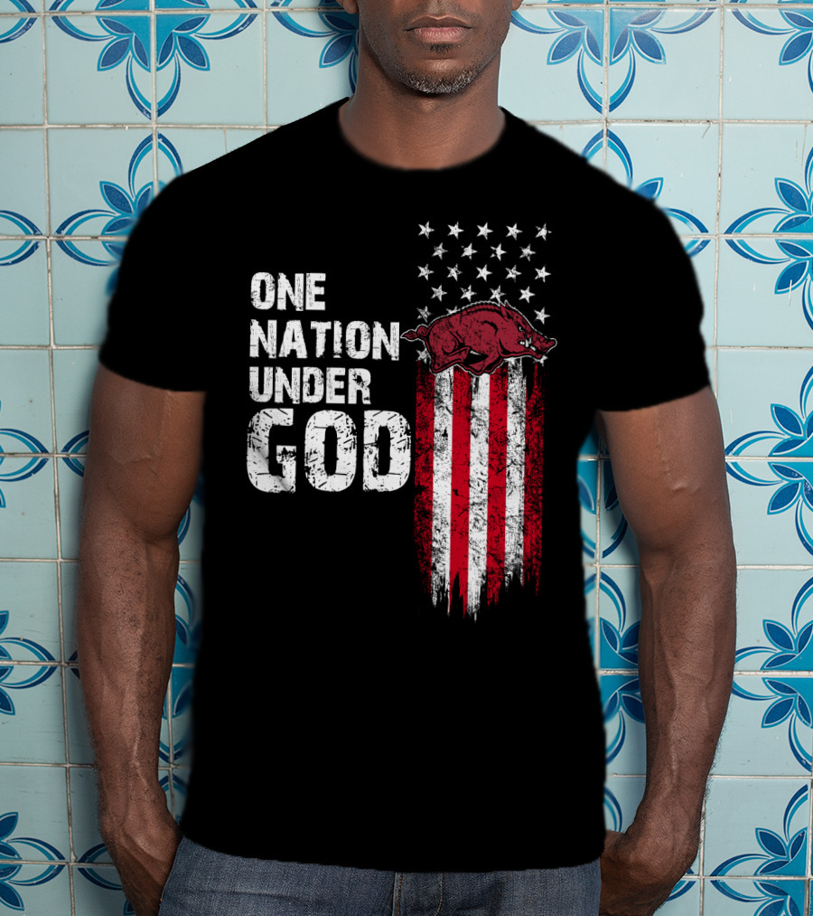 Arkansas Razorbacks One Nation Under God T-Shirt