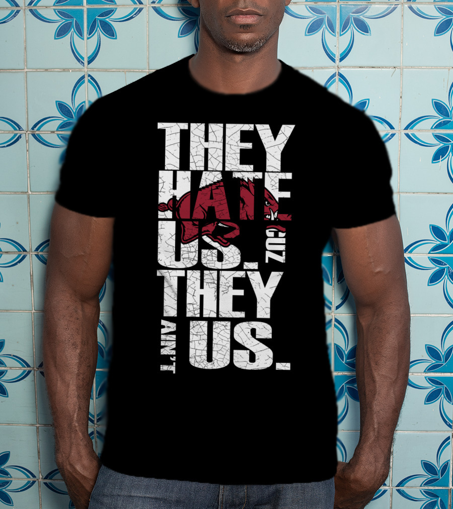 They Hate Us 'Cause They Ain't Us Arkansas Razorbacks T-Shirt