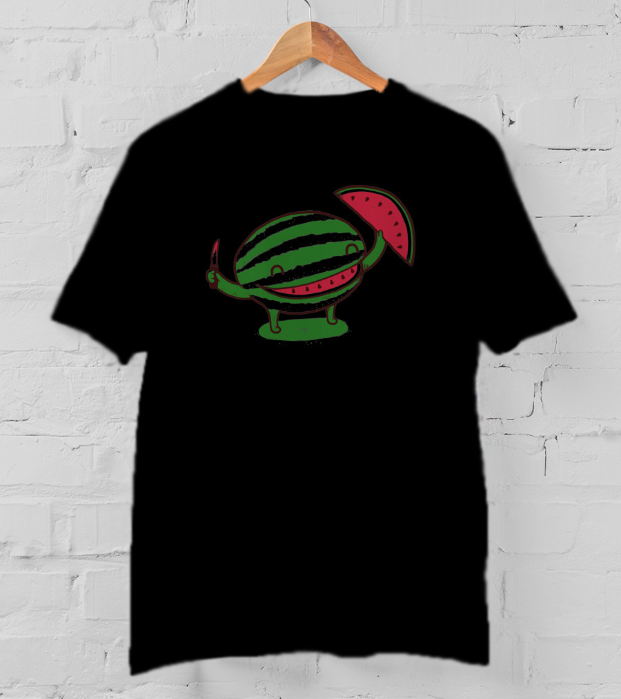 A Happy Slice Of Life Watermelon Character T-Shirt