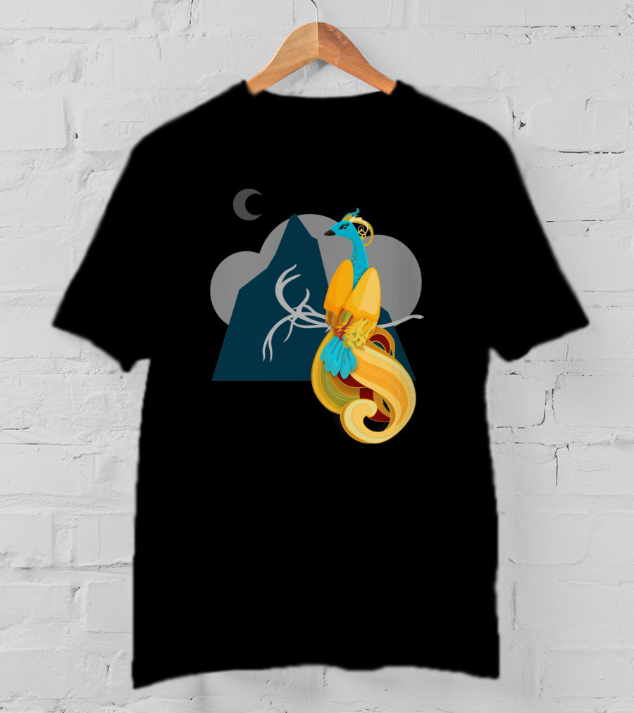 Ibong Adarna Majestic Mountain Moon Scene T-Shirt
