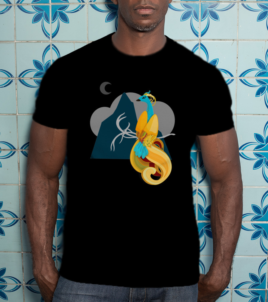Ibong Adarna Majestic Mountain Moon Scene T-Shirt