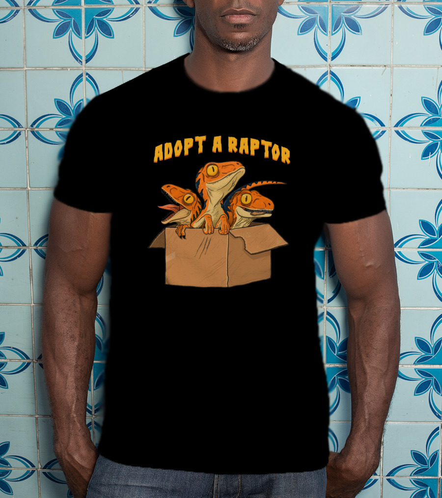 Adopt A Raptor Cute Baby Dinosaurs In Box T-Shirt