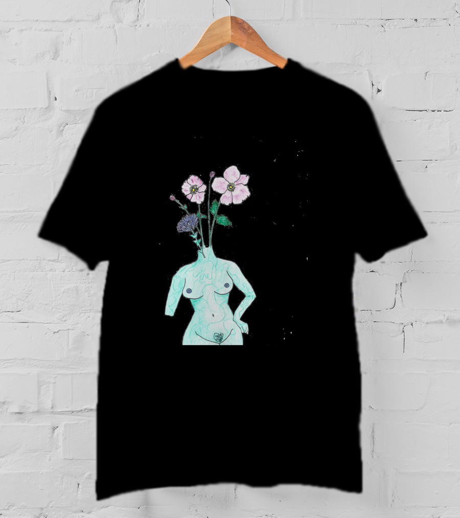 Alien Anemone Flower Head Surreal Floral Body T-Shirt