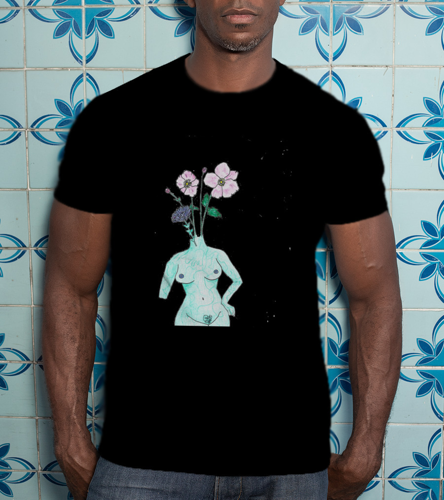 Alien Anemone Flower Head Surreal Floral Body T-Shirt