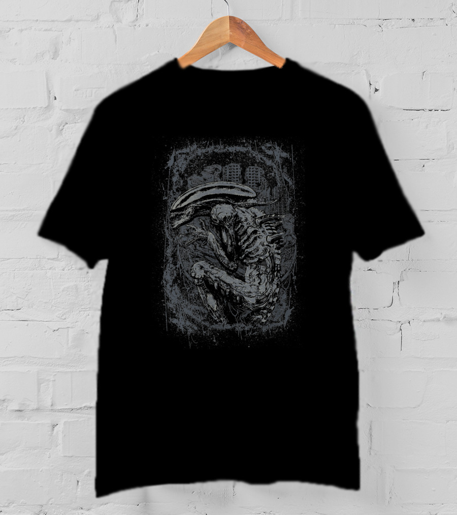 Aliens Nostromo Xenomorph Urban Backdrop T-Shirt
