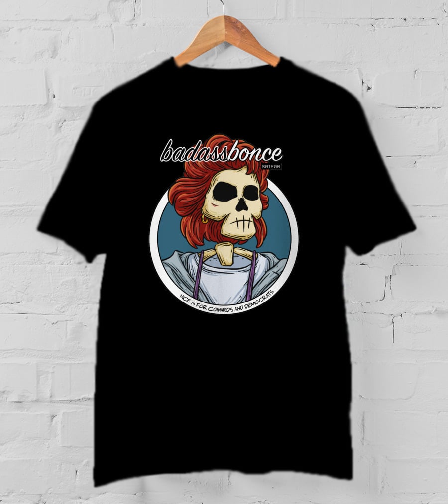 Badassbones 501288 Nice Is For Cowards And Democrats T-Shirt