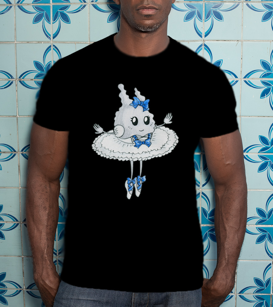Ballerina White Blue Bow Character 1070800 T-Shirt