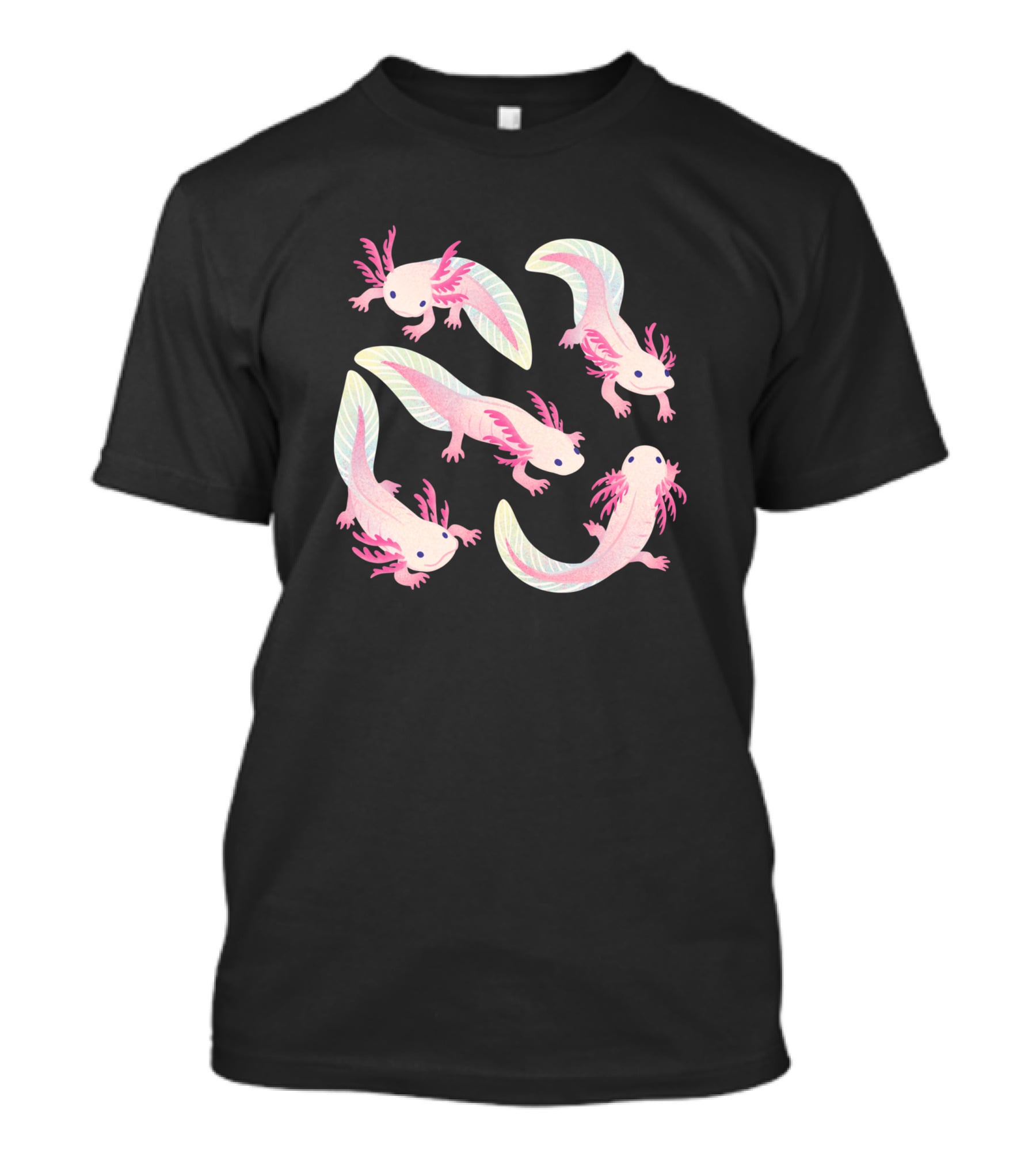 Axolotls 1463707 Pastel Watercolor T-Shirt