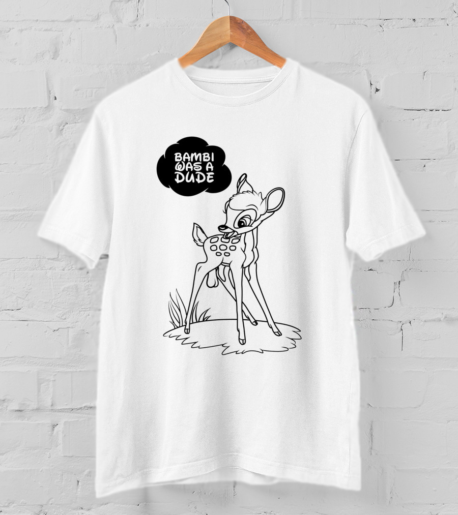 Bambi Was A Dude Deer Cartoon Classic T-Shirt