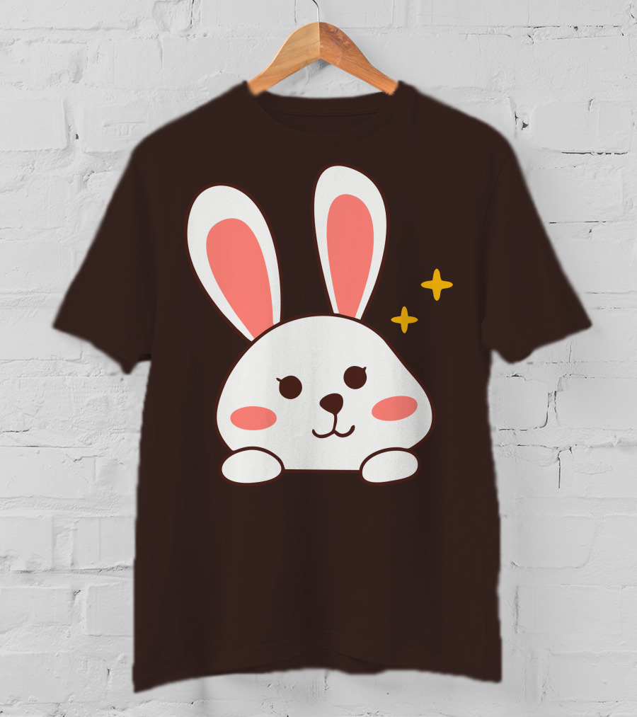 Cute Leveret Bunny Face With Sparkles T-Shirt