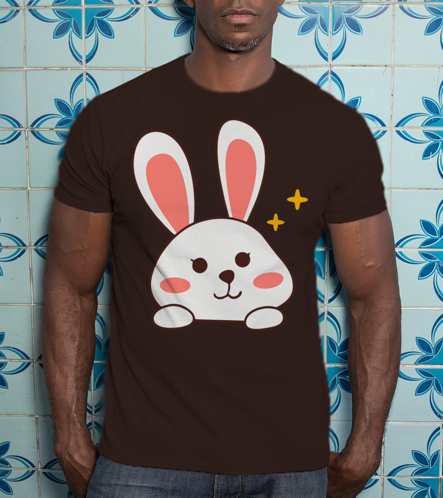 Cute Leveret Bunny Face With Sparkles T-Shirt