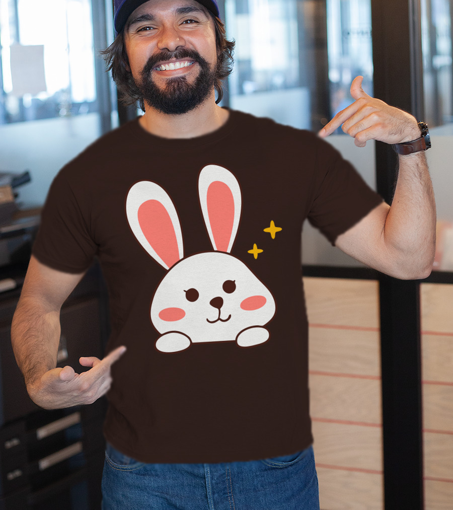 Cute Leveret Bunny Face With Sparkles T-Shirt