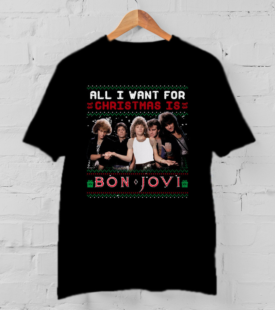 Christmas Is Bon Jovi Style BJV 43 T-Shirt