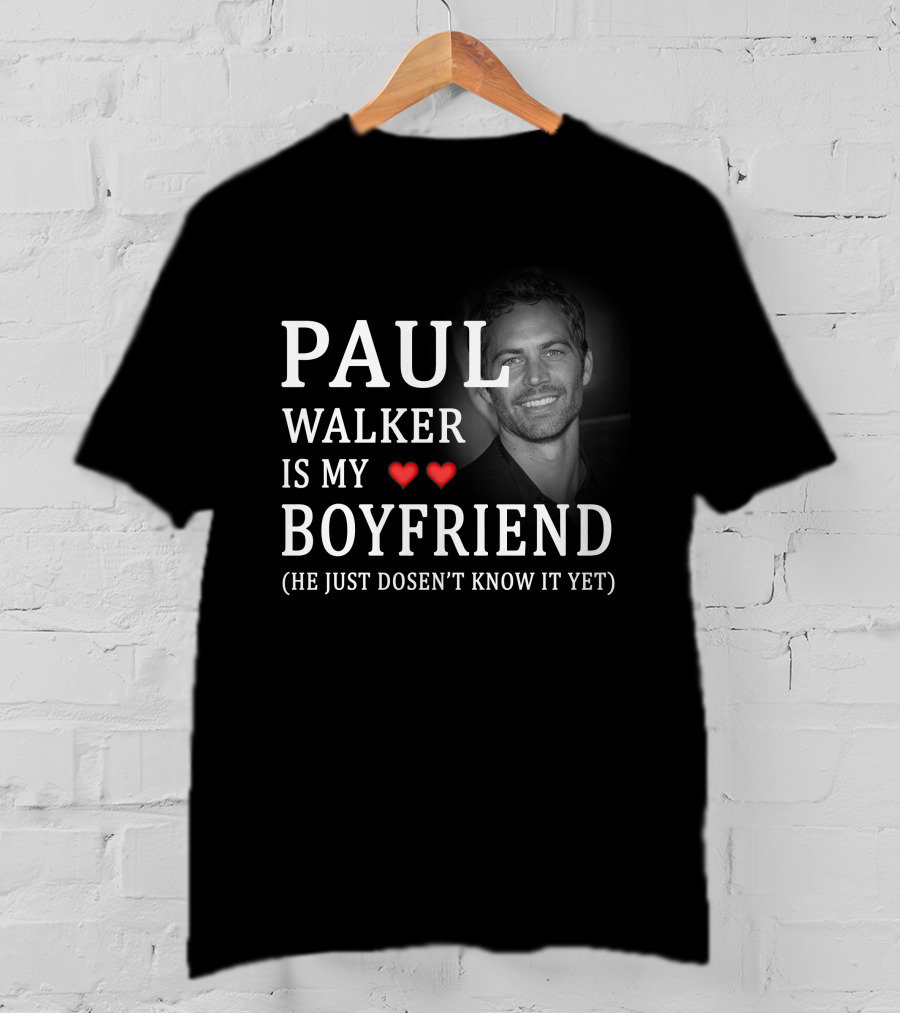 Style FAF 19 Paul Walker Tribute Two Red Hearts T-Shirt